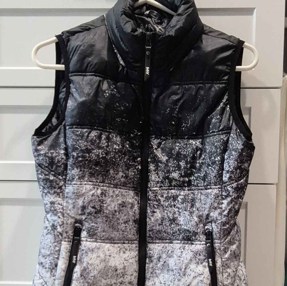 Stylish Black and Gray Women's Puffer Vest